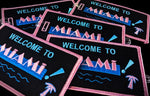 Welcime To Miami - Embroidered Bag Tag
