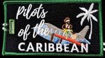 Pilots Of The Caribbean - Embroidered Bag Tag