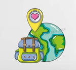 Traveling Backpack Decal Stickers