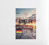 Berlin Skyline Ticket Design Decal Stickers