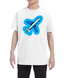 Blue Plane Kids T-Shirt