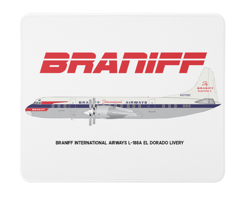 Braniff International Airways L-188A El Dorado Mousepad