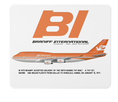 Braniff International Boeing 747-127 N601BN Mousepad