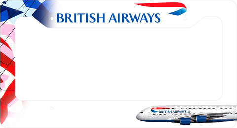 British Airways Colors - License Plate Thick Frame