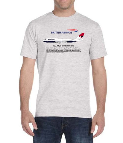 Britsh Airways Full Titles Negus Livery (1974-1981) Historical T-Shirt