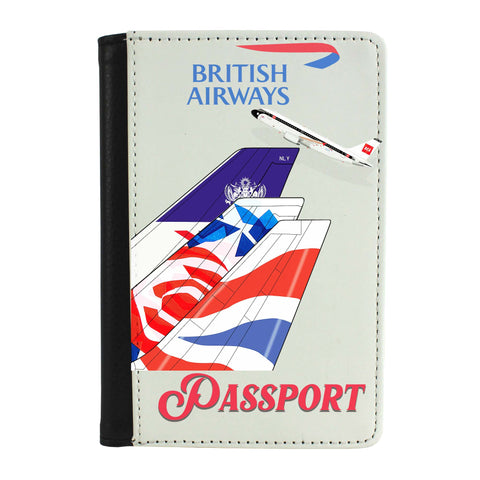British Airways Tail Collage Passport Case