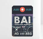 Buenos Aires Argentina Luggage Tag Design Decal Stickers