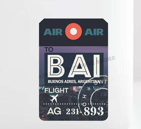 Buenos Aires Argentina Luggage Tag Design Decal Stickers