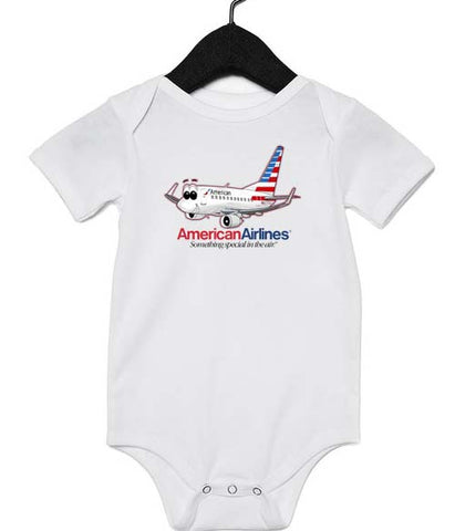 American Airlines Cartoon Plane Infant Bodysuit