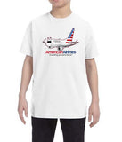 American Airlines Cartoon Plane Kids T-Shirt