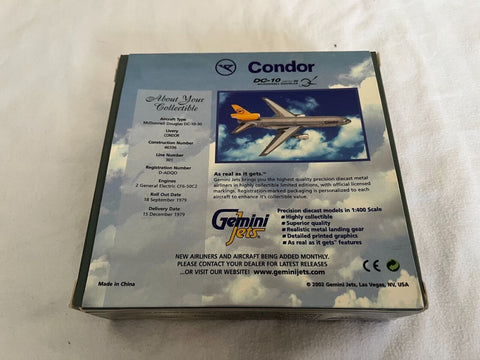 Condor Airlines DC-10-30 #D-ADOO Gemini Jets 1:400 – Airline