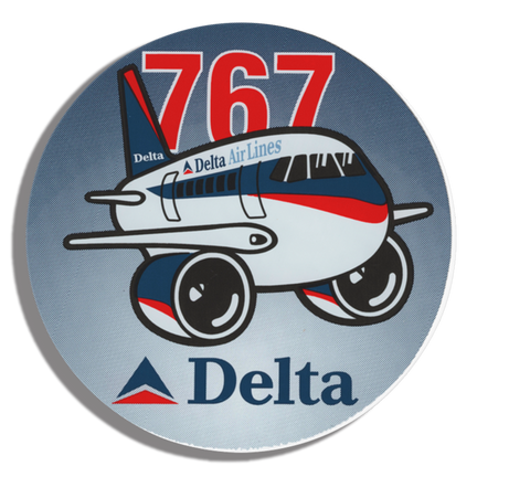 767 Delta Airbus Round Magnet