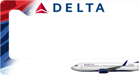 Delta Airlines Colors In Motion - License Plate Thick Frame