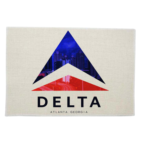 Delta Airlines - Atlanta Georgia - Linen Placemats (A SET OF 4)