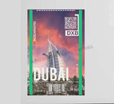 Dubai Skyline Ticket Design Decal Stickers