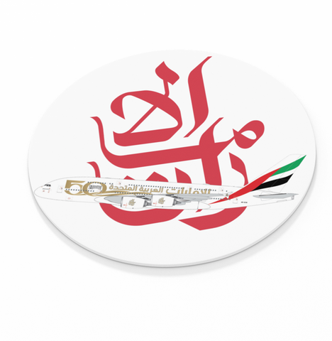 Emirates Logo w/ Livery  -  Round Coaster