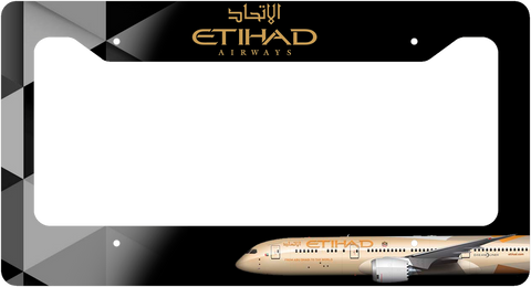 Etihad Airlines Colors - License Plate Thick Frame