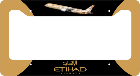 Etihad Airlines Livery - License Plate Thick Frame