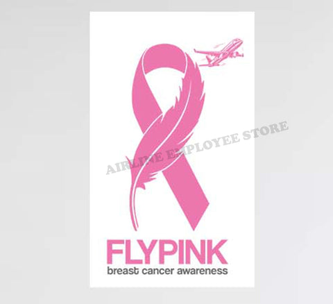 Feather Fly Pink Breast Cancer Awareness Decal Stickers