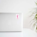 Feather Fly Pink Breast Cancer Awareness Decal Stickers