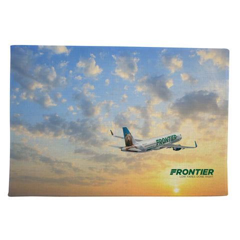 Frontier Airline Sunset - Linen Placemats (A SET OF 4)