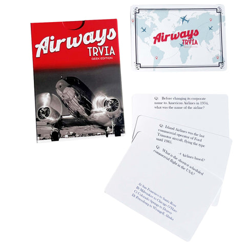 Airways Trivia (Geek Edition) 200 Card Trivia Game