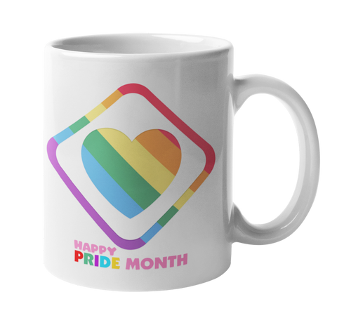 Heart Happy Pride Month Coffee Mug