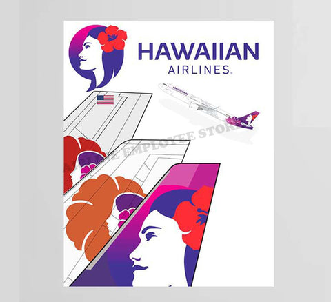 Hawaiian Airlines Livery Tails Design Decal Stickers