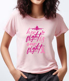 "Her Fight Is Our Fight" Breast Cancer Awareness Lightweight Unisex T-shirt