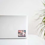 Honolulu Bach View Ticket Collage Design Decal Stickers