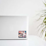 Honolulu Bach View Ticket Collage Design Decal Stickers