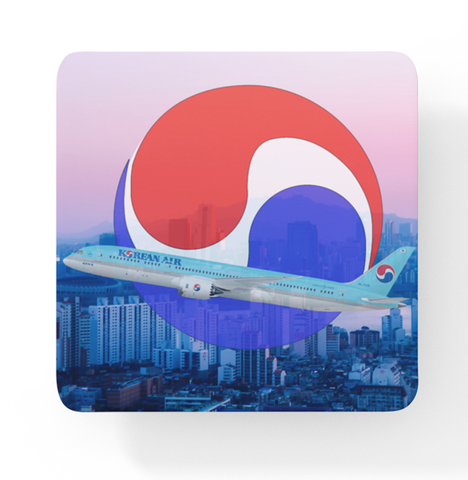 Korean Air - Origin View Of Seoul - Square Coaster