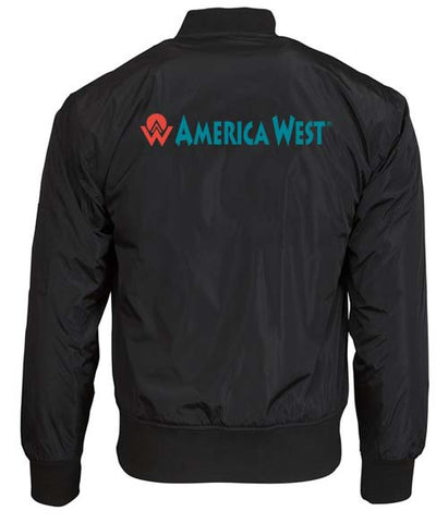 America West Black Bomber Jacket