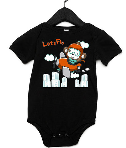 Lil' Monkey Lets Fly Infant Bodysuit