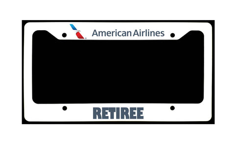 American Airlines Retiree with New AA Logo License Plate Frame