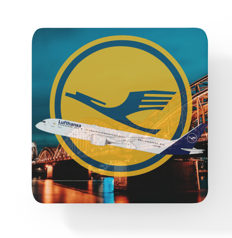 Lufthansa - Origin View Of Amsterdam - Square Coaster