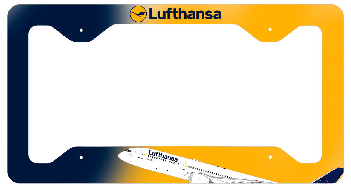 Lufthansa Livery - License Plate Thin Frame – Airline Employee Shop