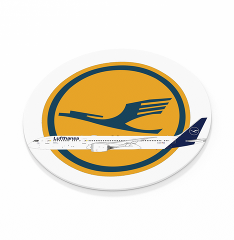 Lufthansa Logo w/ Livery  -  Round Coaster