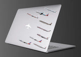 American Airlines Evolution Aircraft Decal Sticker Set (9-Pack)
