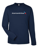 American Airlines Full Chest Long Sleeve Wicking T-Shirt