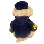 Pilot Bear - About 13" tall. Back view.