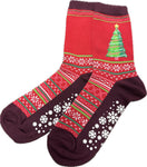 Christmas Socks - Red Christmas Tree Women's Hot Sox