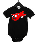 Red Cartoon Plane Infant Bodysuit