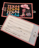 Texas - Embroidered Bag Tag