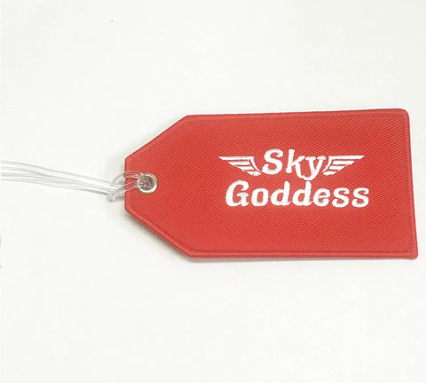 Sky Goddess Embroidered Bag Tag