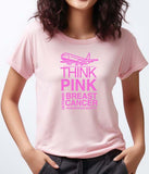 Think Pink Breast Cancer Awareness Lightweight Unisex T-shirt