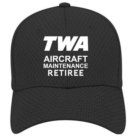 RETIREE TWA Aircraft Maintenance Mesh Cap