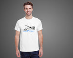 TWA Boeing 307 Sketch - Unisex Softstyle Black T-Shirt