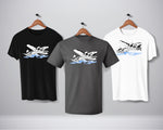 TWA Boeing 307 Sketch - Unisex Softstyle Black T-Shirt