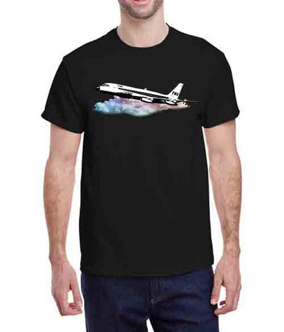 TWA Convair Sketch - Unisex Softstyle Black T-Shirt